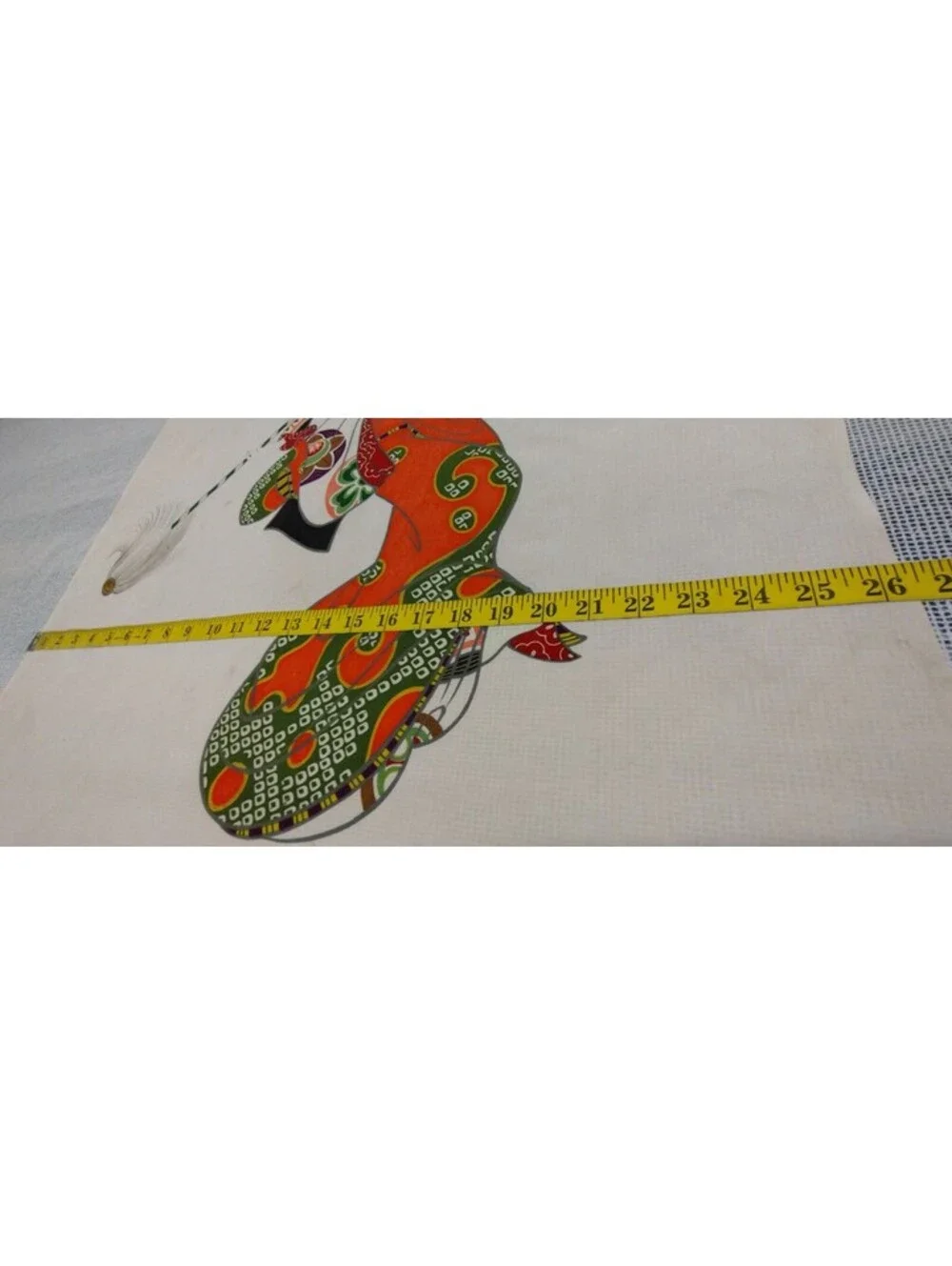 Geisha 1950s Towel Panel NEW DEADSTOCK 50s Asian Japan CHINA? BEAUTIFUL COLORS